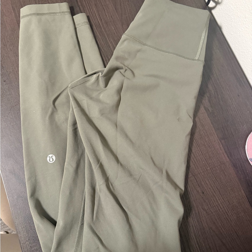 Lululemon Athletica Olive Green Wunder Train Leggings Size 4